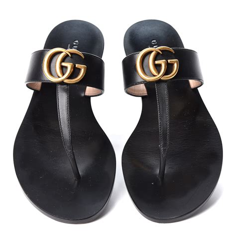 neon gucci thong sandals|authentic black Gucci thong sandals.